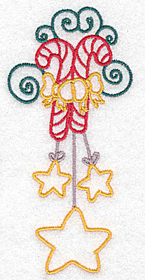 Embroidery Design: Candy canes large 2.35w X 4.97h