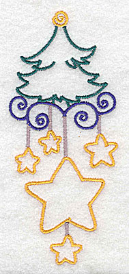 Embroidery Design: Christmas tree large 2.14w X 4.97h