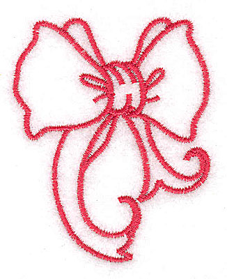 Embroidery Design: Christmas bow 2.13w X 2.65h