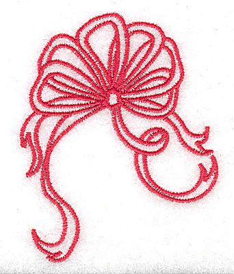 Embroidery Design: Christmas bow and ribbons 2.50w X 3.14h