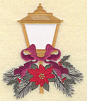 Embroidery Design: Outdoor lamp applique large 4.20w X 4.95h