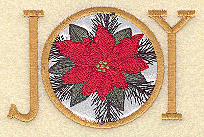 Embroidery Design: Joy applique 3.84w X 2.51h