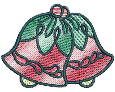 Embroidery Design: Christmas bells 3.84w X 2.88h