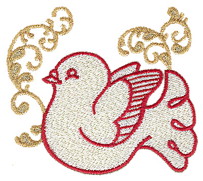 Embroidery Design: Dove 3.54w X 3.12h