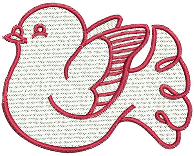 Embroidery Design: Christmas dove 3.93w X 3.09h