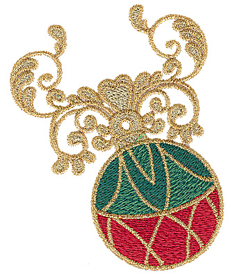 Embroidery Design: Christmas ornament 3.04w X 3.84h