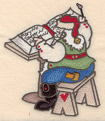 Embroidery Design: Santa writing list large4.36w X 5.00h