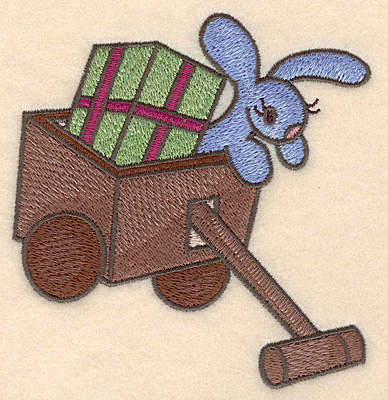 Embroidery Design: Toy wagon large4.35w X 4.55h