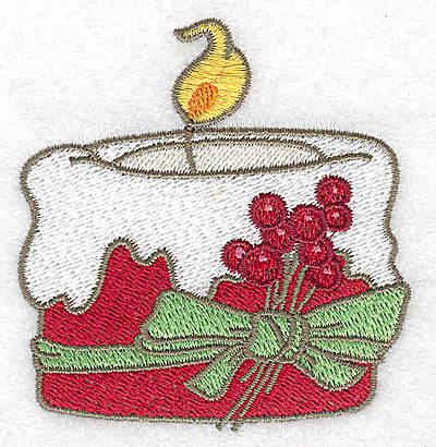Embroidery Design: Christmas candle 2.96w X 3.11h