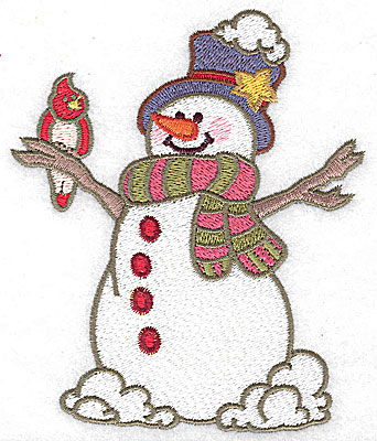 Embroidery Design: Snowman large 4.12w X 4.91h