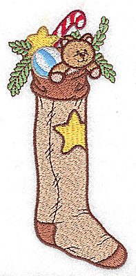 Embroidery Design: Christmas stocking large 2.23w X 4.97h