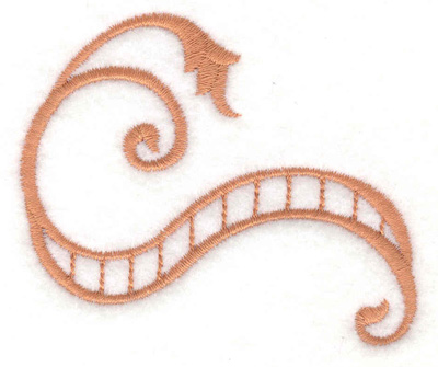 Embroidery Design: Banner with swirls 2.87w X 2.37h