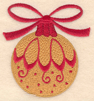 Embroidery Design: Christmas ornament gold  3.20w X 3.50h