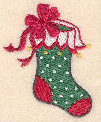 Embroidery Design: Christmas stocking small 2.58w X 3.38h