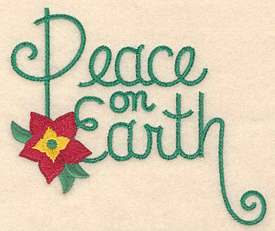 Embroidery Design: Peace on Earth large 4.94w X 4.21h