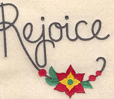 Embroidery Design: Rejoice large 4.96w X 4.35h