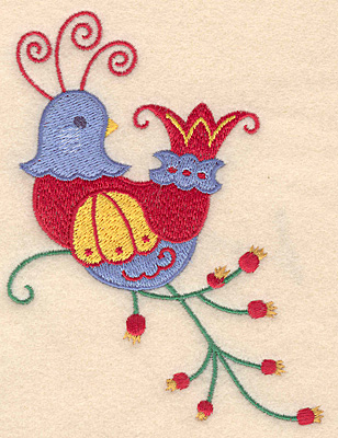 Embroidery Design: Partridge decorative large 3.84w X 4.97h