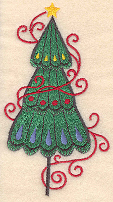 Embroidery Design: Christmas tree large 2.68w X 4.95h