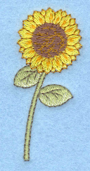Embroidery Design: Sunflower small1.14w x 2.56h