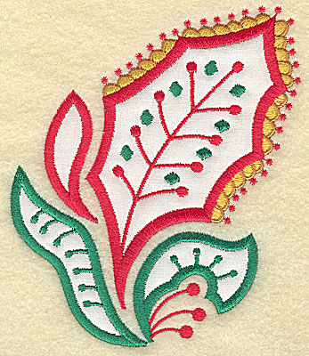Embroidery Design: Christmas Paisley design C applique large 4.29w X 4.99h