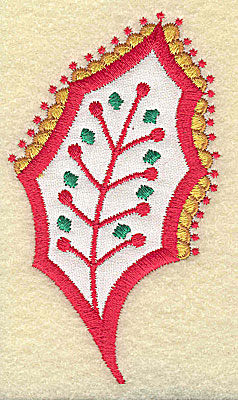 Embroidery Design: Christmas Paisley design C 2.18w X 3.78h