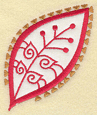 Embroidery Design: Christmas Paisley design H 3.09w X 3.57h