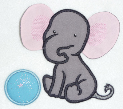 Embroidery Design: Elephant applique 5.60w X 4.90h