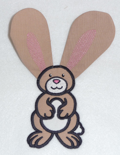 Embroidery Design: Bunny applique 5.97w X 4.28h