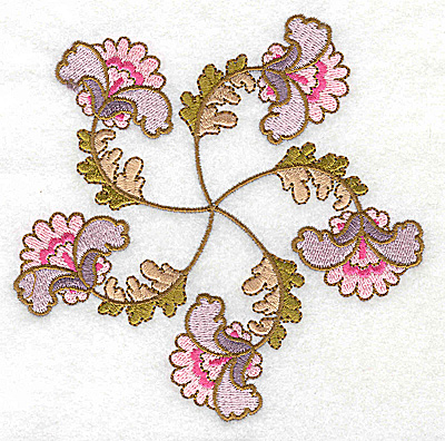 Embroidery Design: Carousel Flowers B large 4.96w X 4.92h