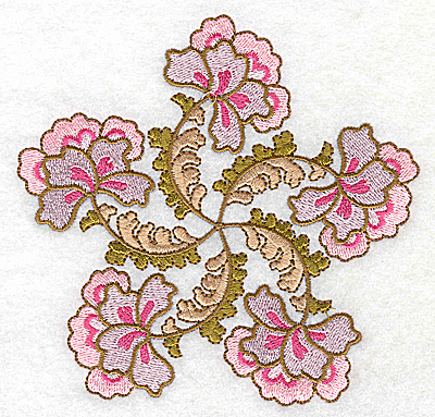 Embroidery Design: Carousel Flowers I large 4.97w X 4.83h