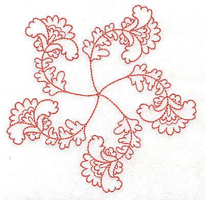 Embroidery Design: Carousel Flowers B outline 4.96w X 4.93h