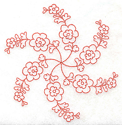 Embroidery Design: Carousel Flowers G outline 4.82w X 4.98h