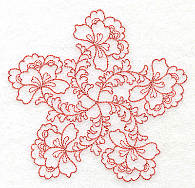 Embroidery Design: Carousel Flowers I outline 4.94w X 4.80h