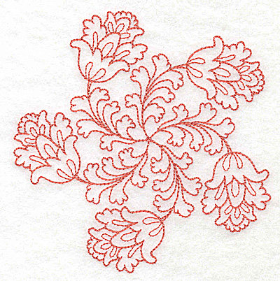 Embroidery Design: Carousel Flowers J outline 4.84w X 4.94h