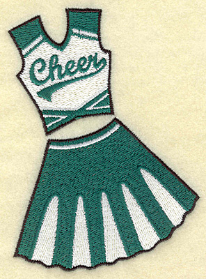 Embroidery Design: Cheerleaders outfit 3.46w X 4.78h