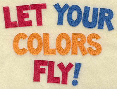 Embroidery Design: Let your colors fly large 6.69w X 4.97h
