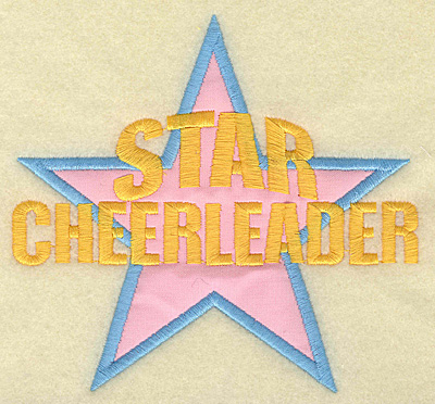 Embroidery Design: Star Cheerleader large applique 5.45w X 4.99h