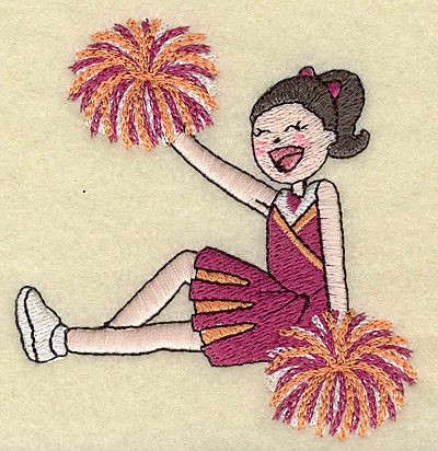 Embroidery Design: Cheerleader B 3.28w X 3.59h
