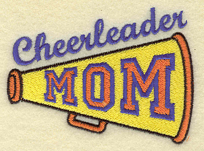 Embroidery Design: Cheerleader mom small 3.88w X 2.84h
