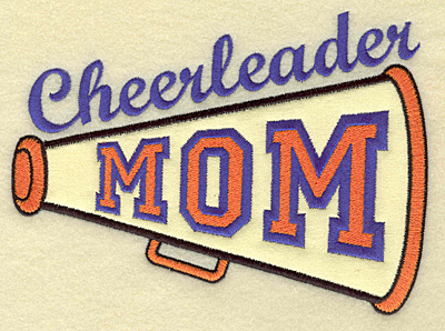 Embroidery Design: Cheerleader mom large applique 6.86w X 4.99h