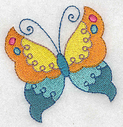 Embroidery Design: Butterfly 2.54w X 2.66h