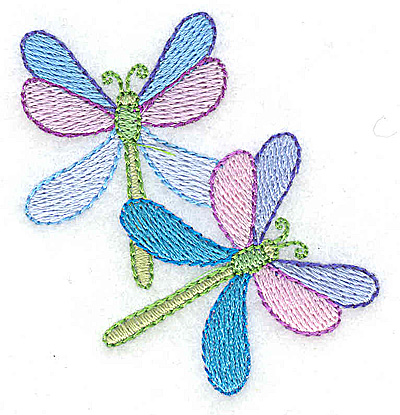 Embroidery Design: Dragonfly pair 2.33w X 2.46h