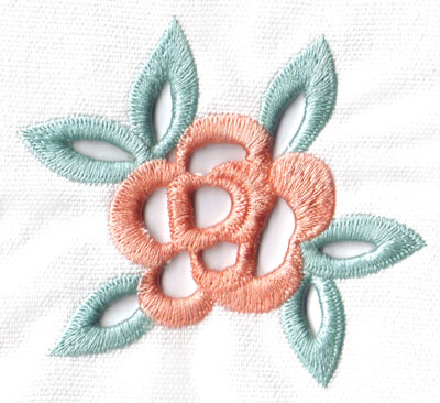 Embroidery Design: Cutwork single flower large4.60w X 4.06h