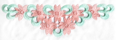 Embroidery Design: Cutwork seven flower design large11.49w X 3.43h