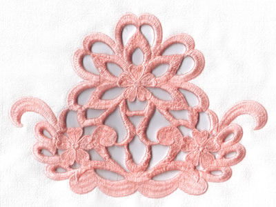 Embroidery Design: Cutwork three flower design large8.43w X 6.30h