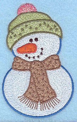 Embroidery Design: Snowman C large4.14"Hx2.61"W