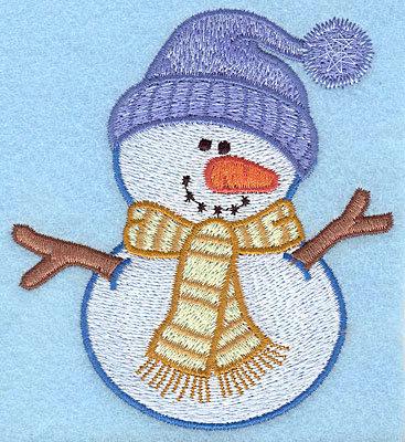 Embroidery Design: Snowman D large4.14"Hx3.77"W