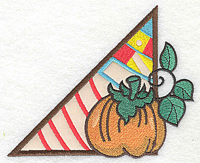 Embroidery Design: Corner pumpkin large 1 applique 4.95w X 4.08h