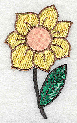 Embroidery Design: Sunflower Applique 2.04w X 3.31h