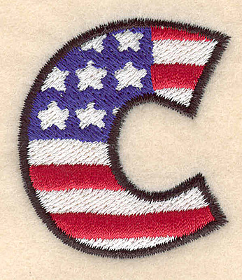 Embroidery Design: C large  2.01"h x 1.78"w